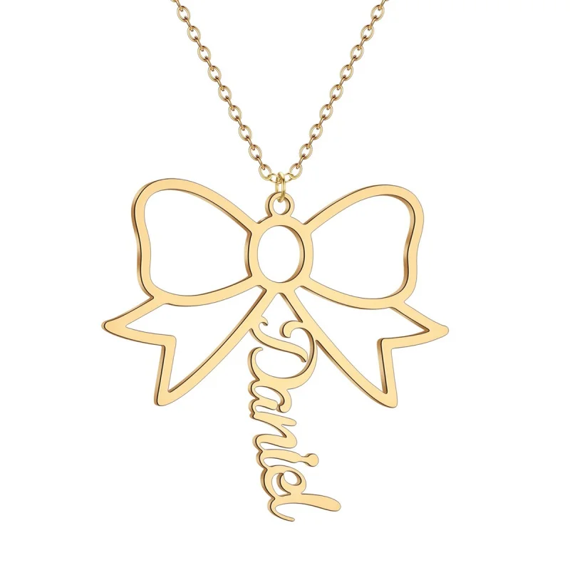 

Custom Name Necklace for women Butterfly Pendant Stainless Steel jewelry Women Men Chain choker collar Personalised Jewelry gift