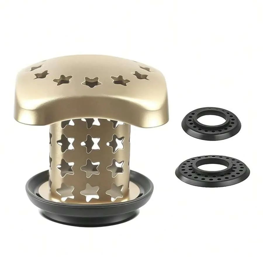

Bathtub Drain Hair Catcher Push Stopper, Stainless Steel Tub Drain Protector, Suitable For US Standard 1in-1.5in Diameter Of Dr