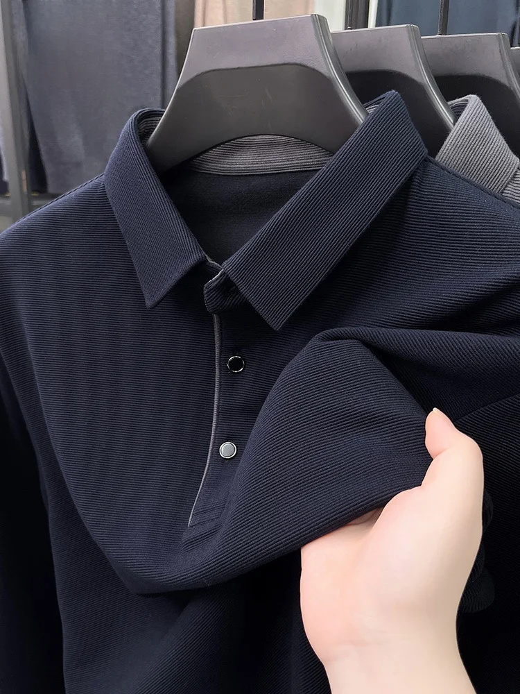 

Мужская длинная рубашка из смесовой шерсти и полиэстера, однотонная, дышащая, для повседневной носки, комфортная посадка