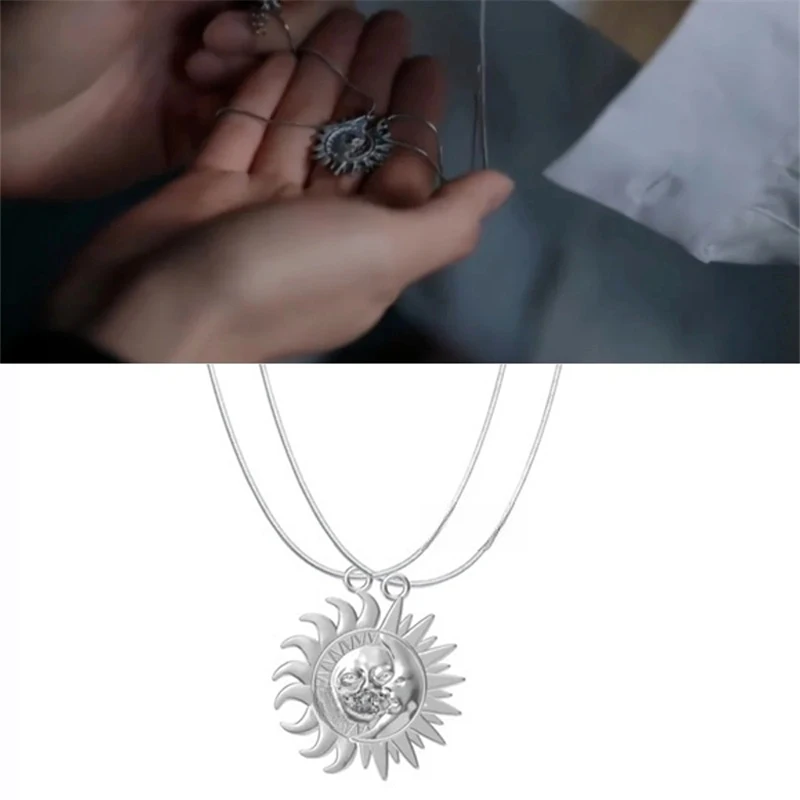 Smartboom TopForm Dakaretai Otoko 1-i ni Odosarete Imasu Tailandia Cosplay collar sol Luna colgante gargantilla 1 par de joyería de cadena