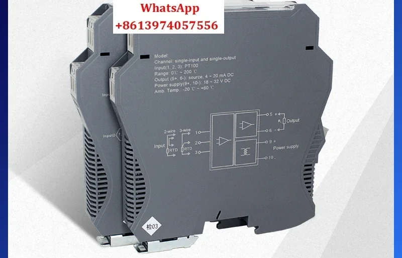 

Intelligent pt100 thermal resistance temperature transmitter CU50 to 4/20mA signal isolation module analog output