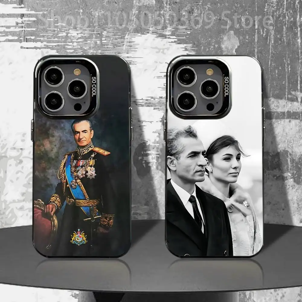 

Mohammad Reza Pahlavi Phone Case For iPhone 16,15,14,13,12,11,Pro,XS,Max,Plus,Mini,SE4,E Black Matte Shockproof Cover