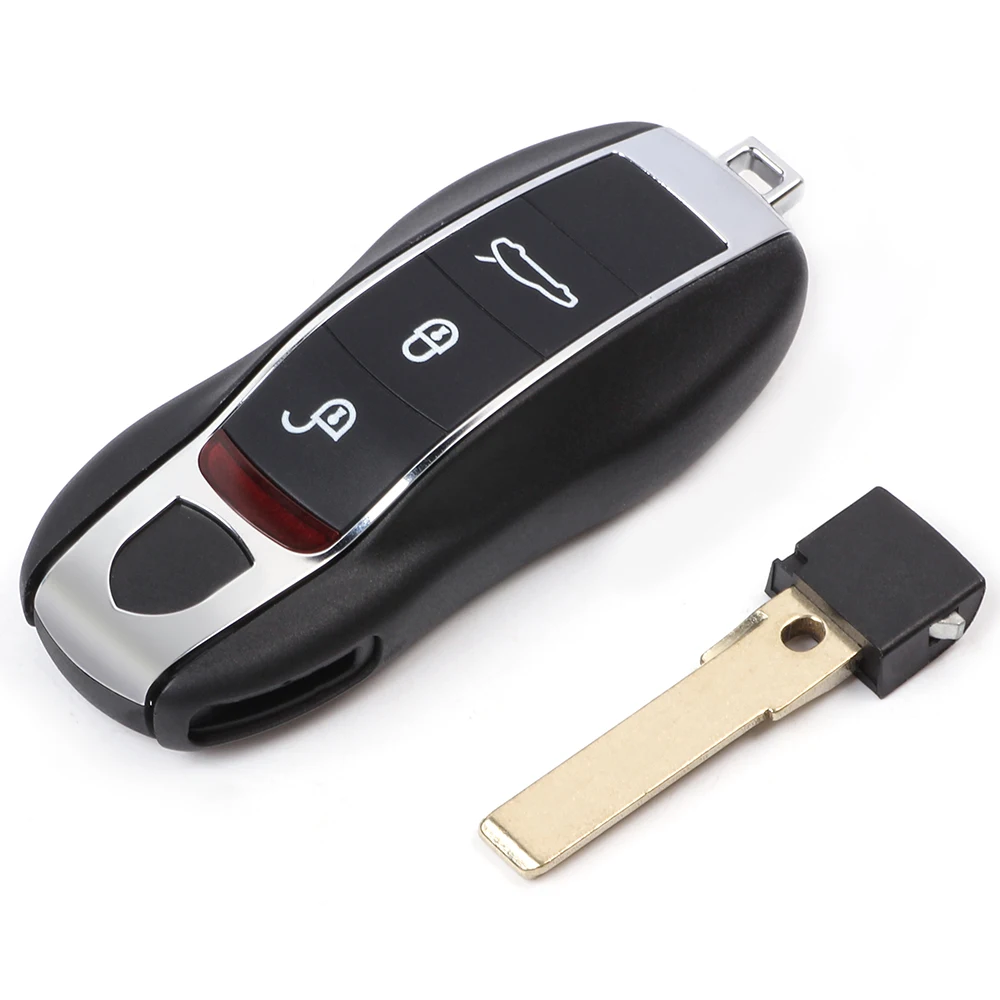 DIYKEY Smart Remote Key Shell Case For Porsche 718 911 Panamera Cayenne 2017 2018 2019 2020 Porsche 3 Button Fob Car Key Cover