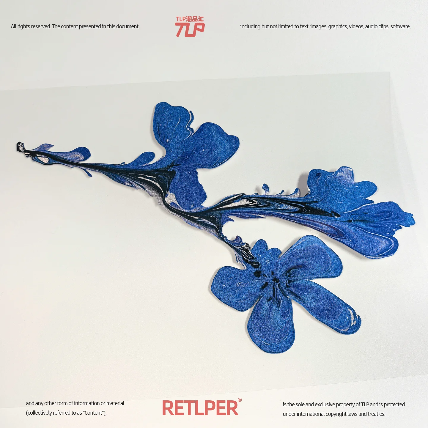 Retlper Hollow-Out Sticker Originele Fluid Art Plum Blossom Nationale Trend Style Verfdecoratie Waterdicht voor auto's en motoren