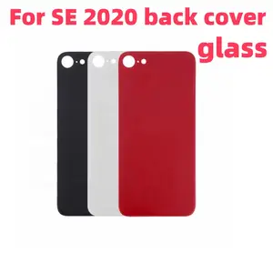 Bilashmart Back Glass+3M glue IPhone SE 2020 Back Cover Glass Fast Replacement High Quality Housing Battery Cover Big Hole Rear Glass