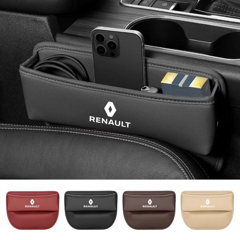 Car Interior Seat Gap Organizer Bag Crevice Storage Box For Renault ZOE QM6 Austral Kardian Rafale Kangoo Arkana Clio Koleos