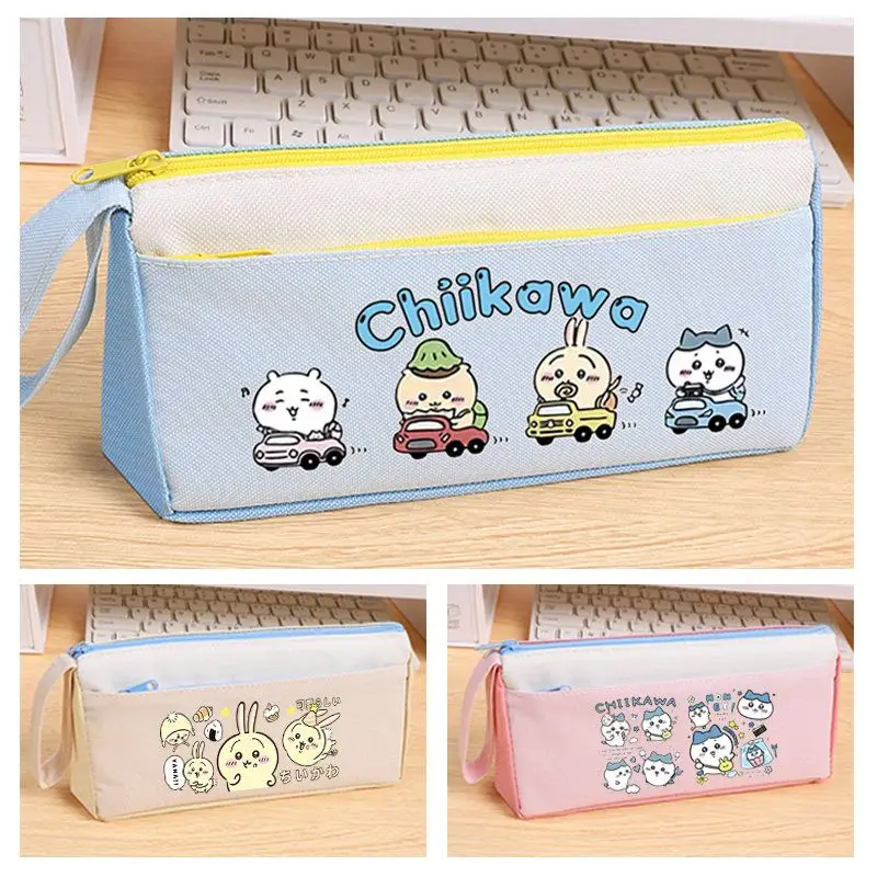 Anime Cartoon Kawaii Chiikawa Pencil Case New High-capacity Stationery Zipper Accept Convenient Practical Abrasion Resistant