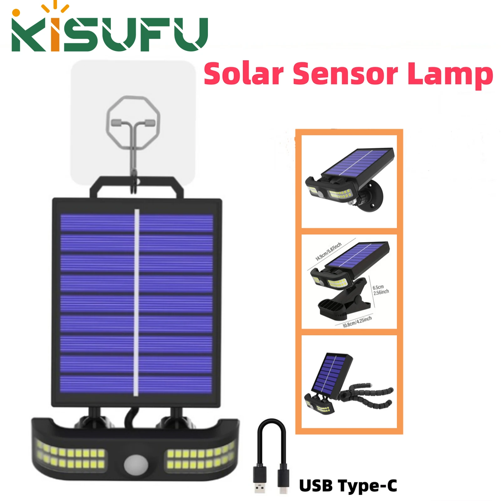 

Solar Clip Light Outdoor with Motion Sensor Waterproof 40LED Portable Solar Powered Security Light for Garden Pathway Camping
