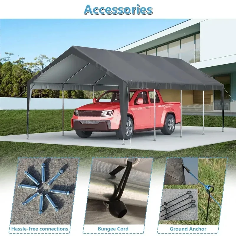 Factory Sale Hot Selling 'X'X' Heavy With Roll-Up Sidewall And Ventilated, Portle Outdoor Garage Car, Ized