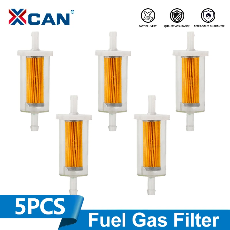 

XCAN 5pcs Fuel Filter For B & S Lawn Mower Accessories 493629 691035 49019-7001 5065D Lawn Mower Accessories