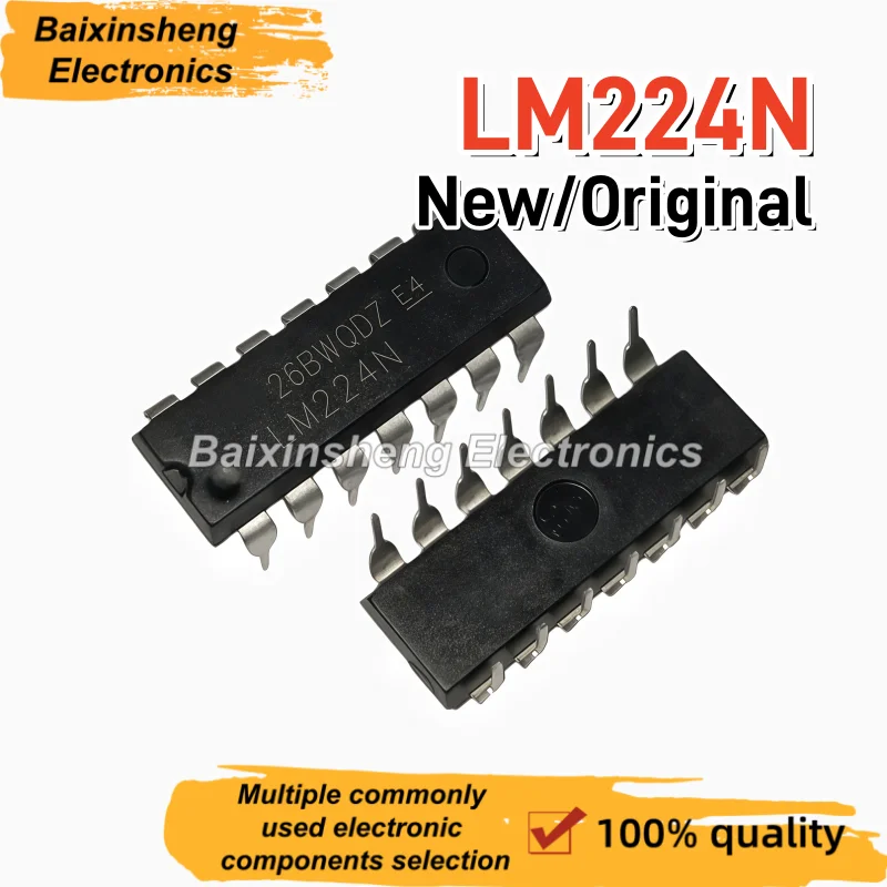 10PCS New/Original LM224N DIP-14 Quad Operational Amplifier Op-Amp IC Chip Electronic Components In Stock