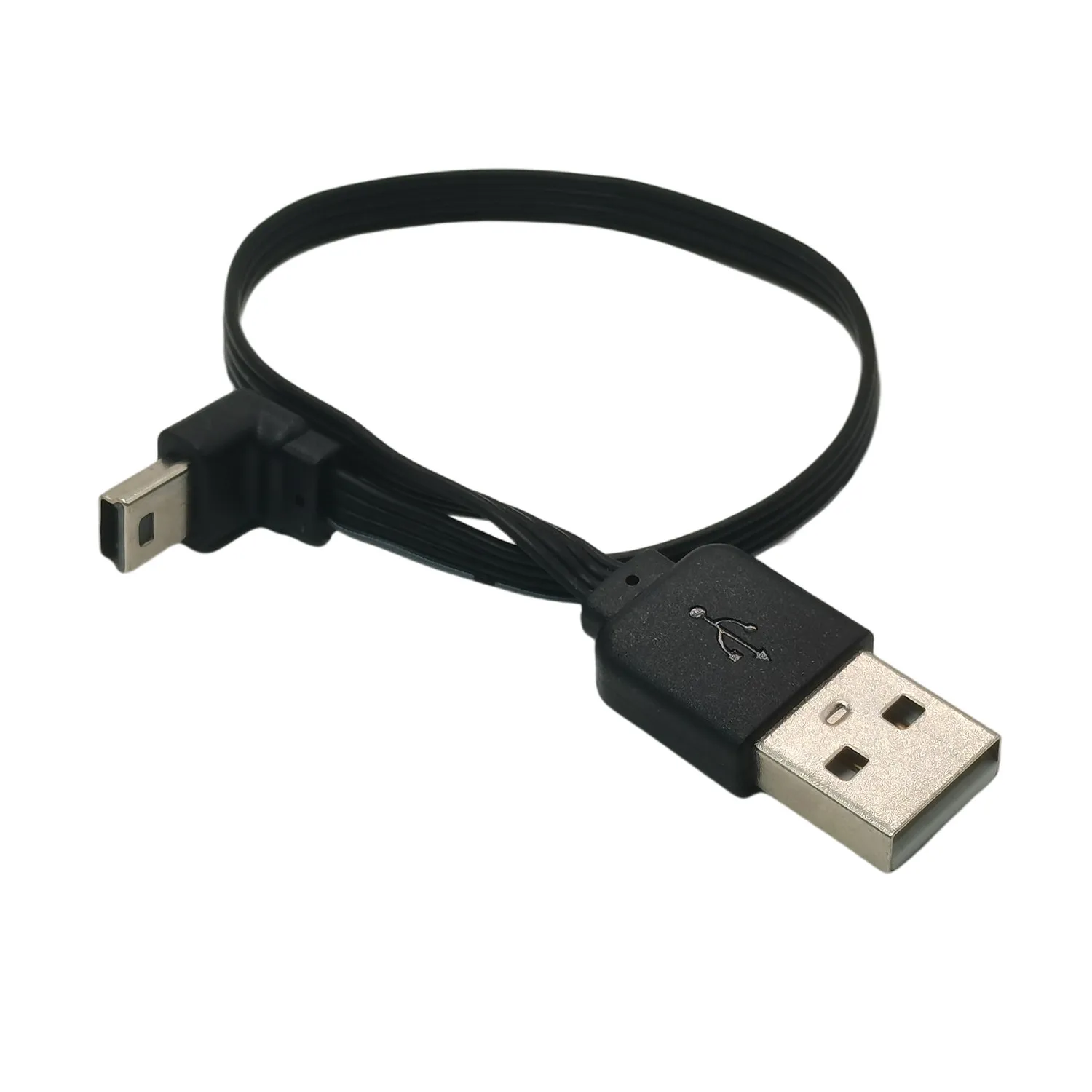 2.0 USB męski do Mini kabel USB w dół prostopadły 90 stopni 0.1m 0.2m 0.3m 0.5m do aparatu MP3 MP4 Tablet odtwarzacz wideorejestrator samochodowy GPS