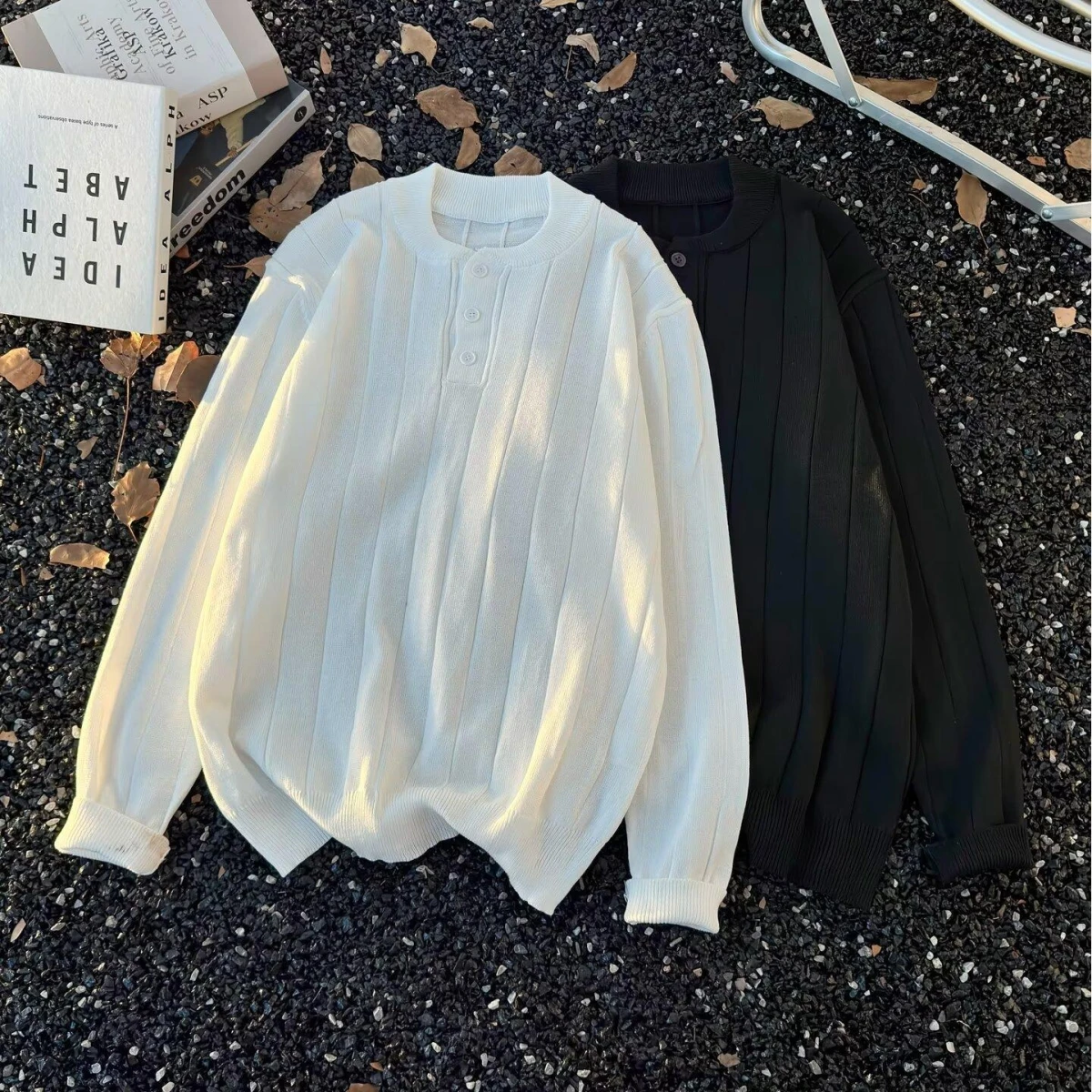 

American Sle V-Ne Knitted Sweater Cardigan Men's Color Casual Loose Fit Winter Outerwear Soft Polyester Fiber