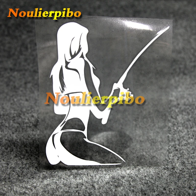 

Personality Car Sticker Sexy Girl Go Fishing Sticker Die Cut Car Decorative Decal Motorcycle Decal Laptop Trolley Case Piano