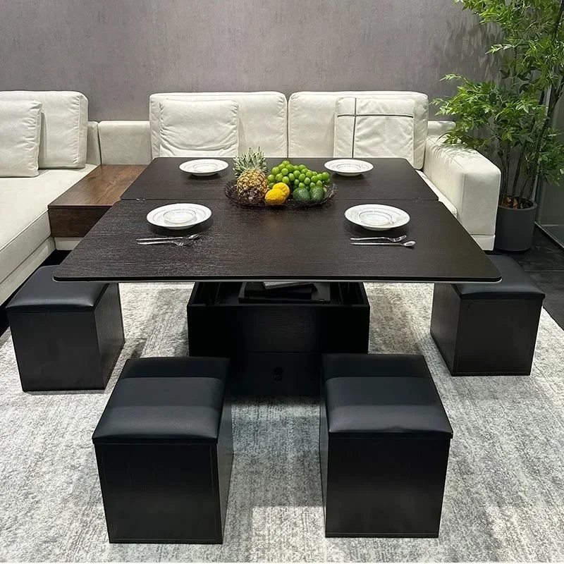 

l Chinese folding rectangle multi-function lifting coffee table, can be converted into a dining room