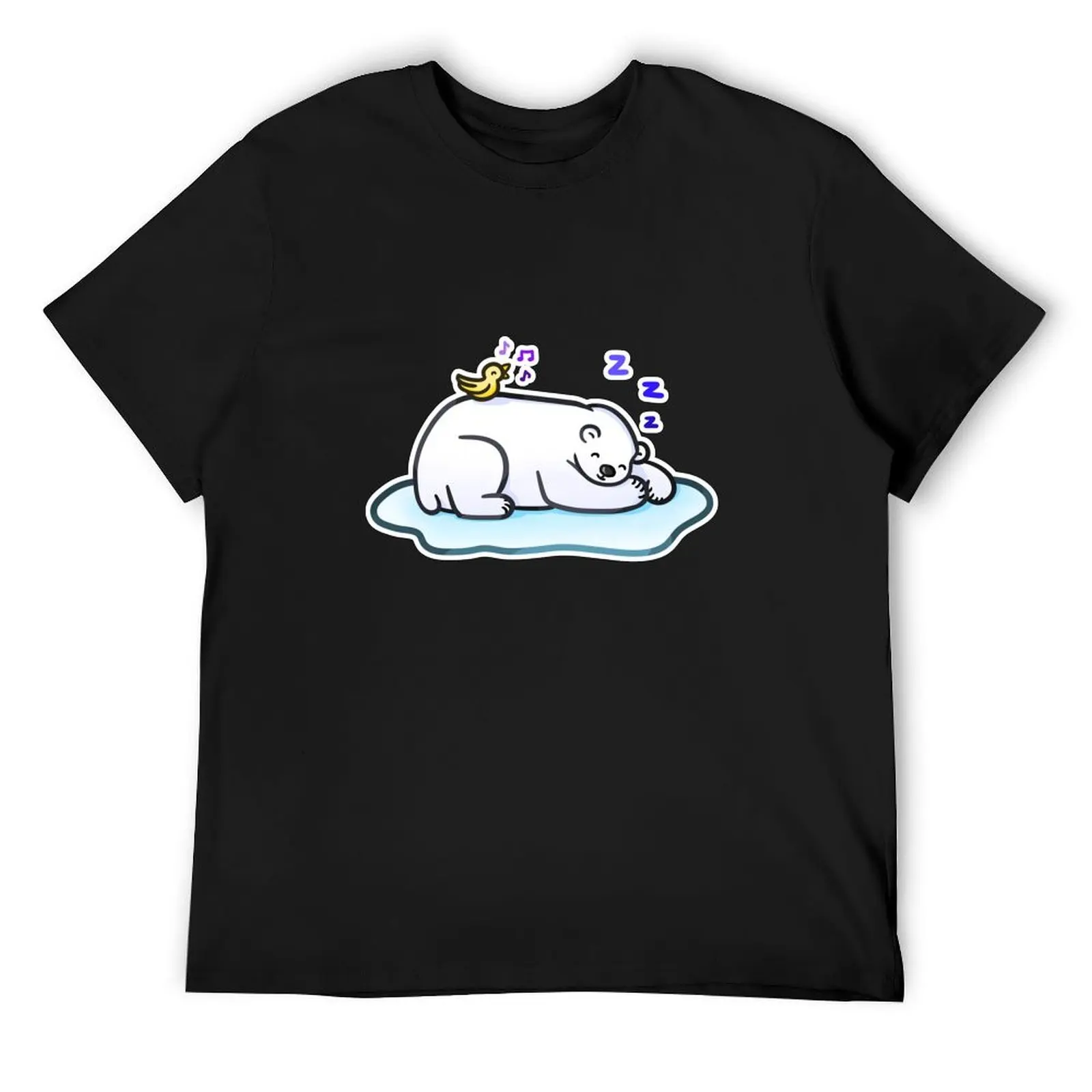 

Sleepy Polar Bear T-Shirt cute tops vintage animal prinfor boys custom t shirt mens champion t shirts