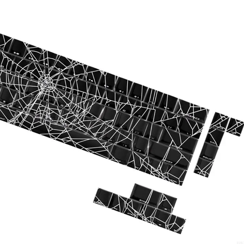 64/74Key KeyCaps Spiders Web Keycap Side Print Backlit KeyCaps voor toetsenborden