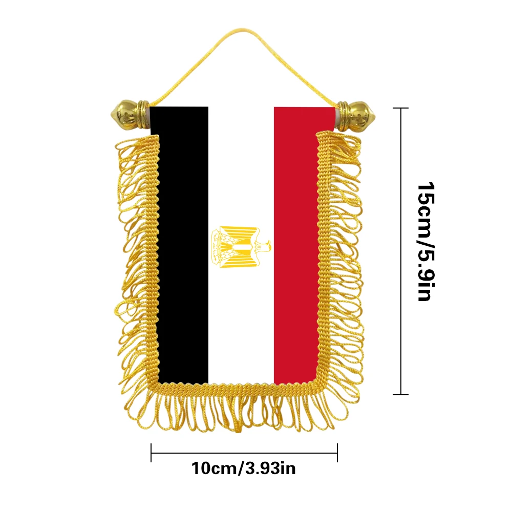 Egypt small hanging flag 10x15cm triangular flag car decoration hanging flag double-sided pattern with suction cup