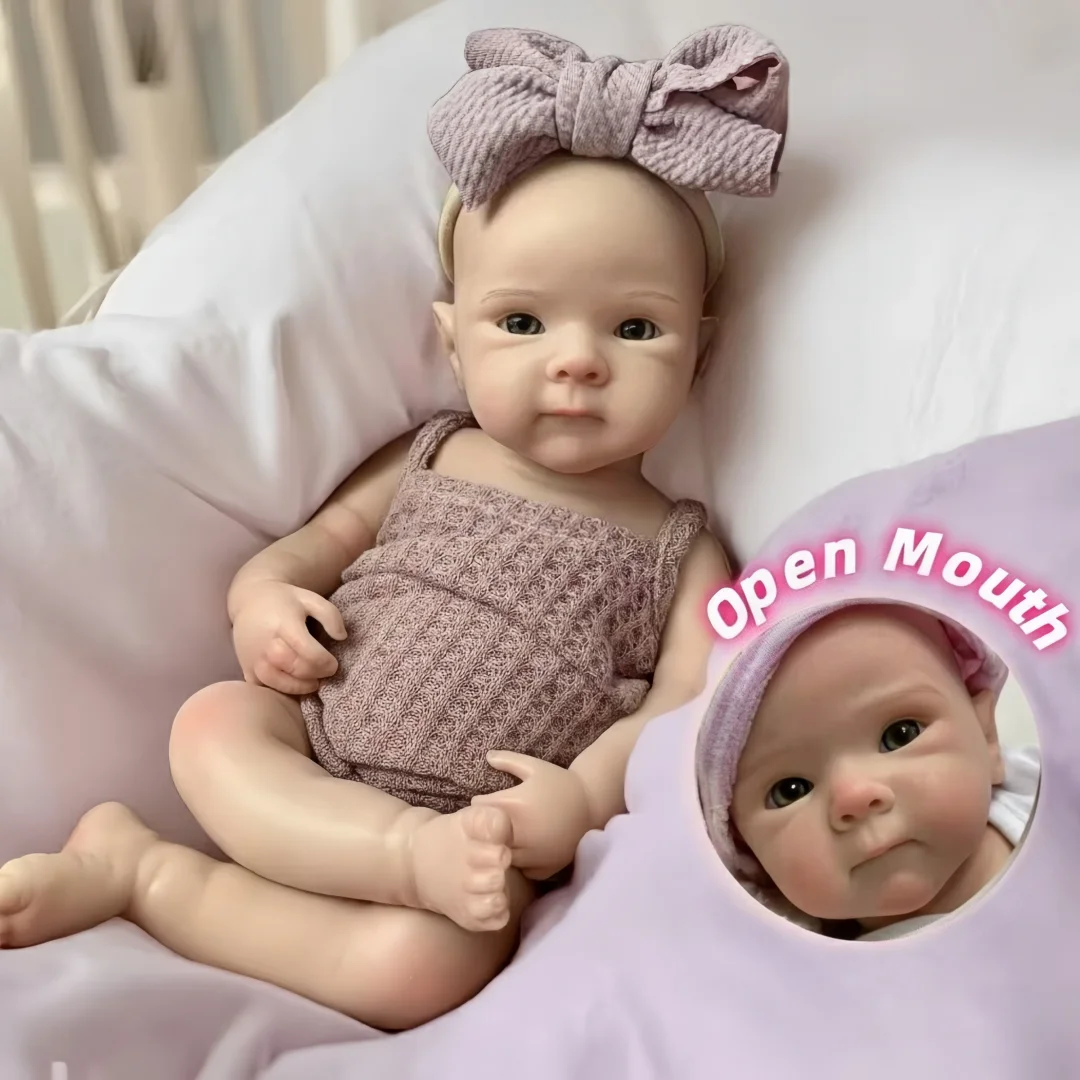 13Inch Waterproof Bettie Bebe Reborn Silicone Girl Doll With 2 Sets Outfits Handmade Paint Skin Soft Touch Newborn Silicone Doll