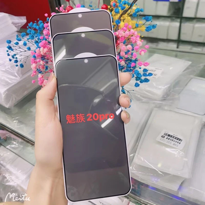 واقيات شاشة الخصوصية ثلاثية الأبعاد لفتح بصمة الإصبع لهاتف Meizu 20 Pro Classic Infinity المضادة للتجسس لزجاج Note 21 Pro