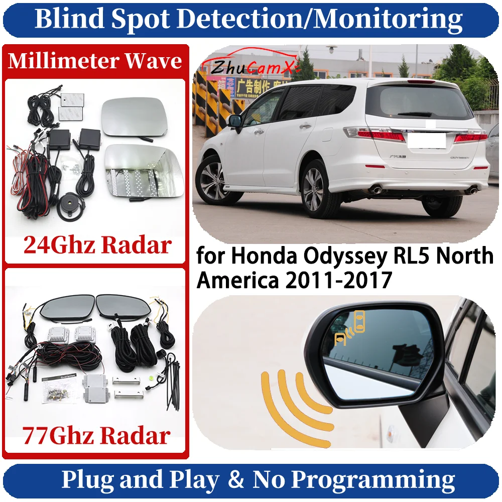 Blind Spot Monitoring/Detection System for Honda Odyssey RL5 North America 2011-2017 Night Driving Side Lane Change Safe Assist