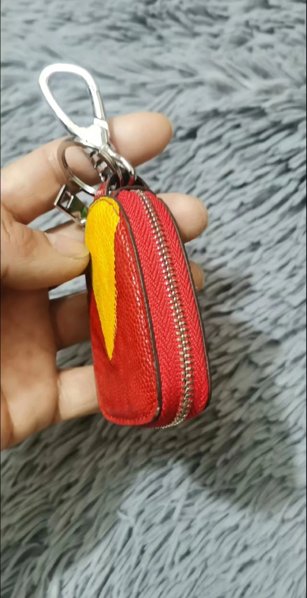 2025 新ダチョウ脚革レディース車のキーバッグファッション本革男性車のキーホルダーレジャー車のキーケース 45