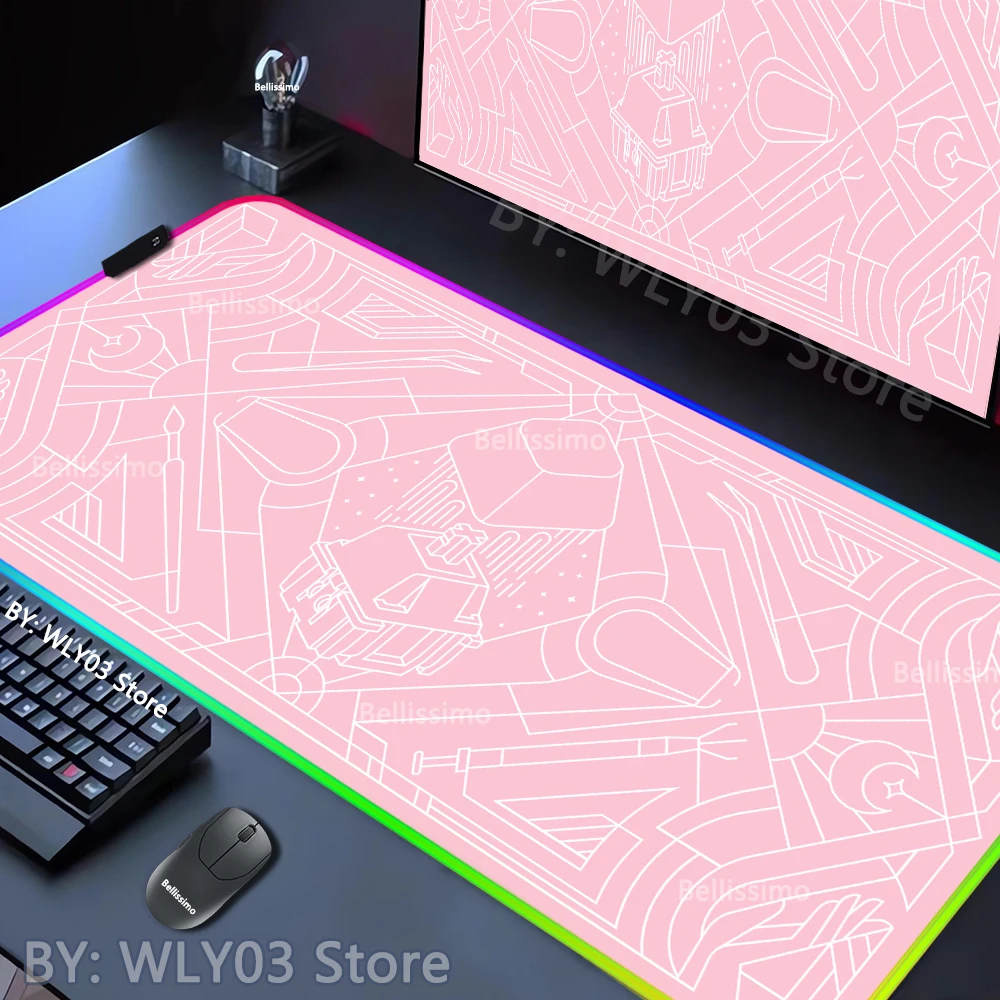 40x90cm Computer Table Rubber Black Mouse Mat Xxl Switch Line Mouse Pad Sushi Keyboard Deskmat Gamer Mousepad Gaming Accessories