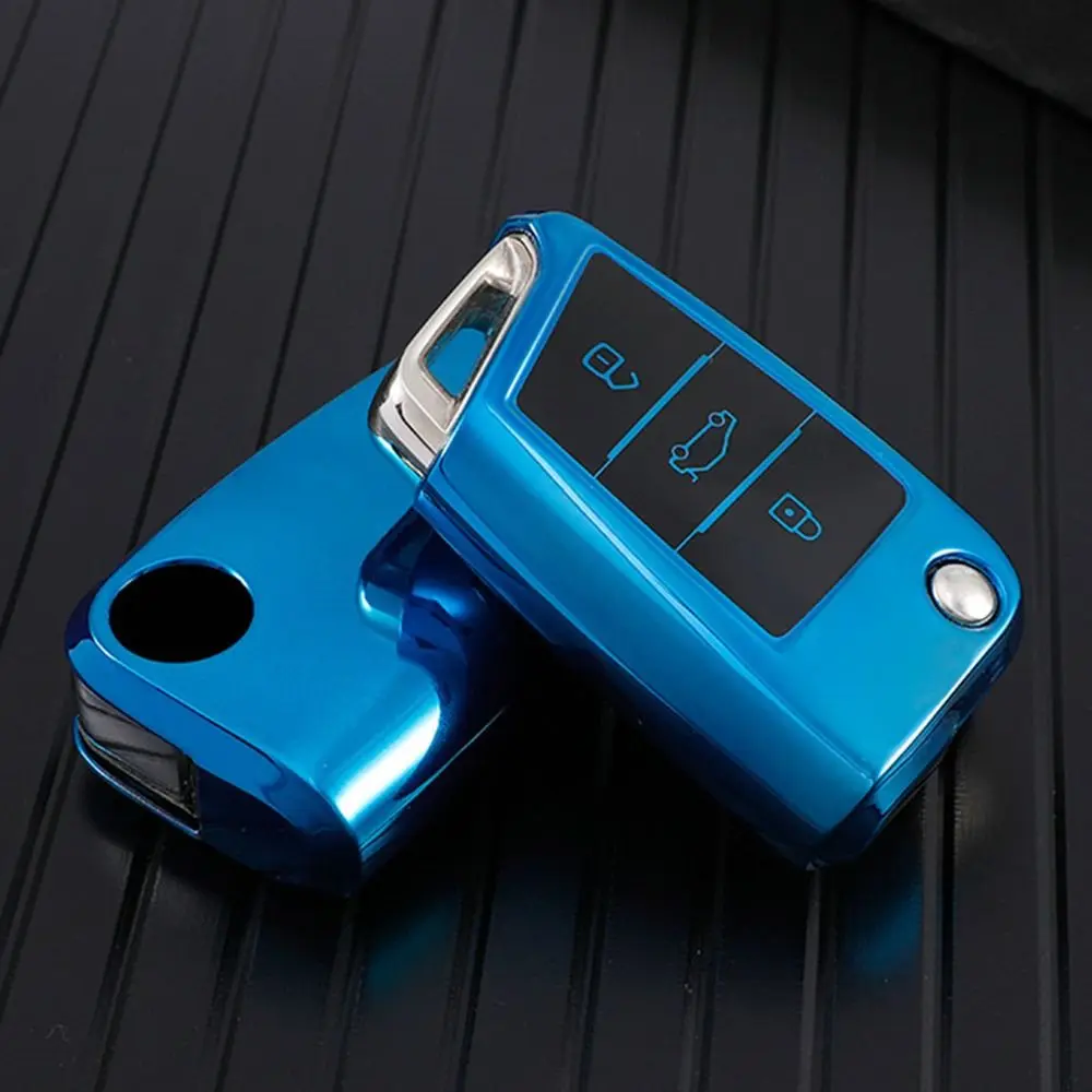 حافظة حماية لمفتاح السيارة من البولي يوريثان لسيارة VW Volkswagen Golf 7 MK7 Tiguan MK2 لمقعد Ateca Leon FR 2 Ibiza Skoda Octavia A7