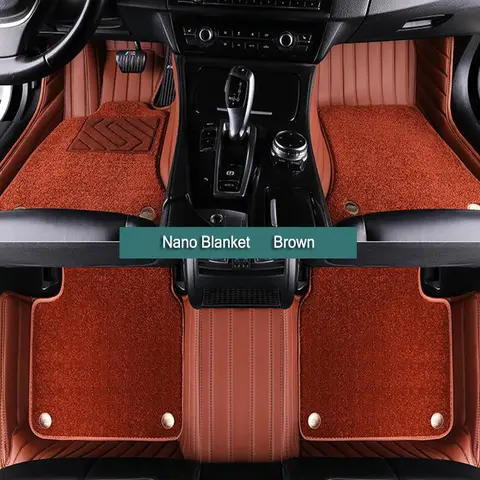 Double Layer 5D Custom Car Floor Mats for Honda Jazz Fit Auto Carpets Foot Coche car accessories Floor Liners