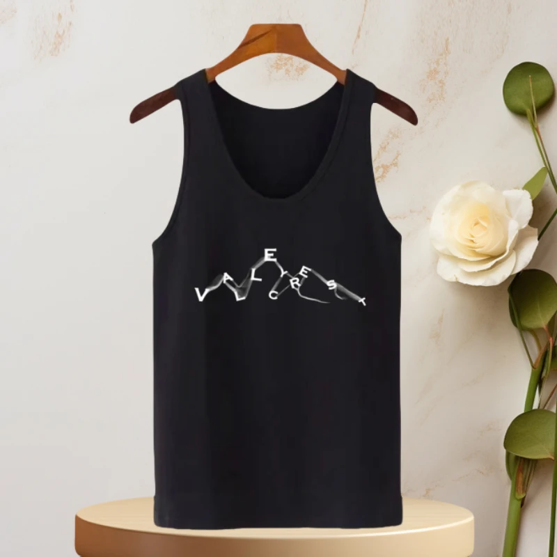 

2025 нишевый дизайн, модный жилет без рукавов с буквенным принтом, мужской и женский жилет, свободный повседневный внутренний жилет, летний