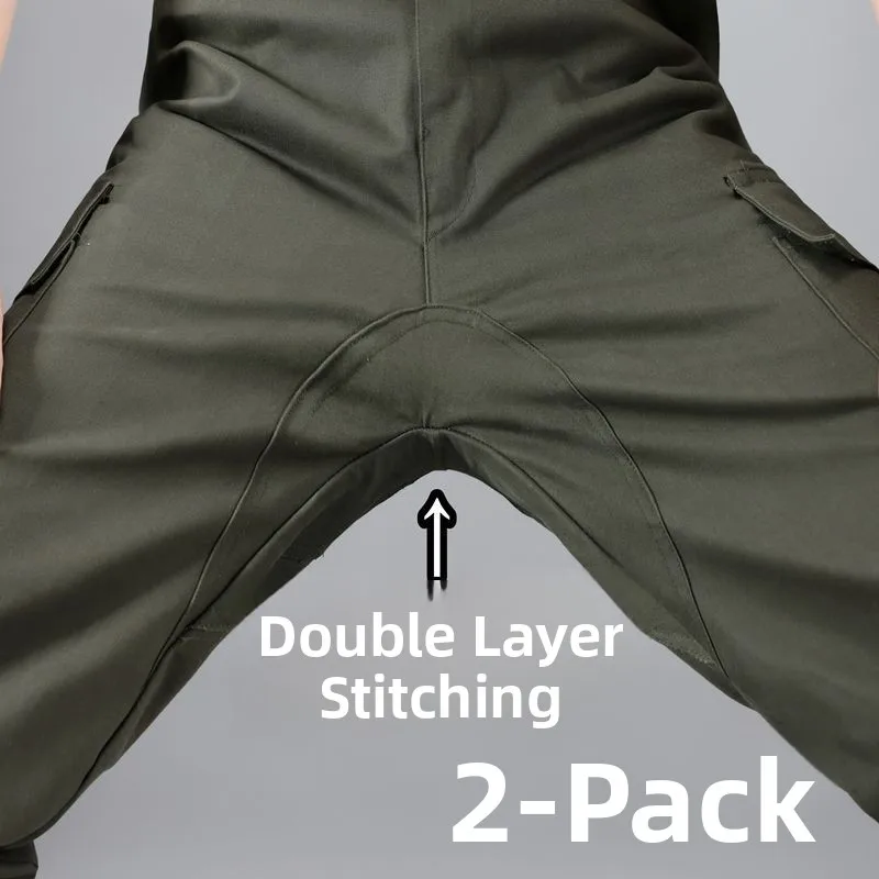 남성용 작업복 면바지 루즈핏 롱 팬츠 내마모성 캐주얼 용접 보호 바지 스트레이트 레그 작업복