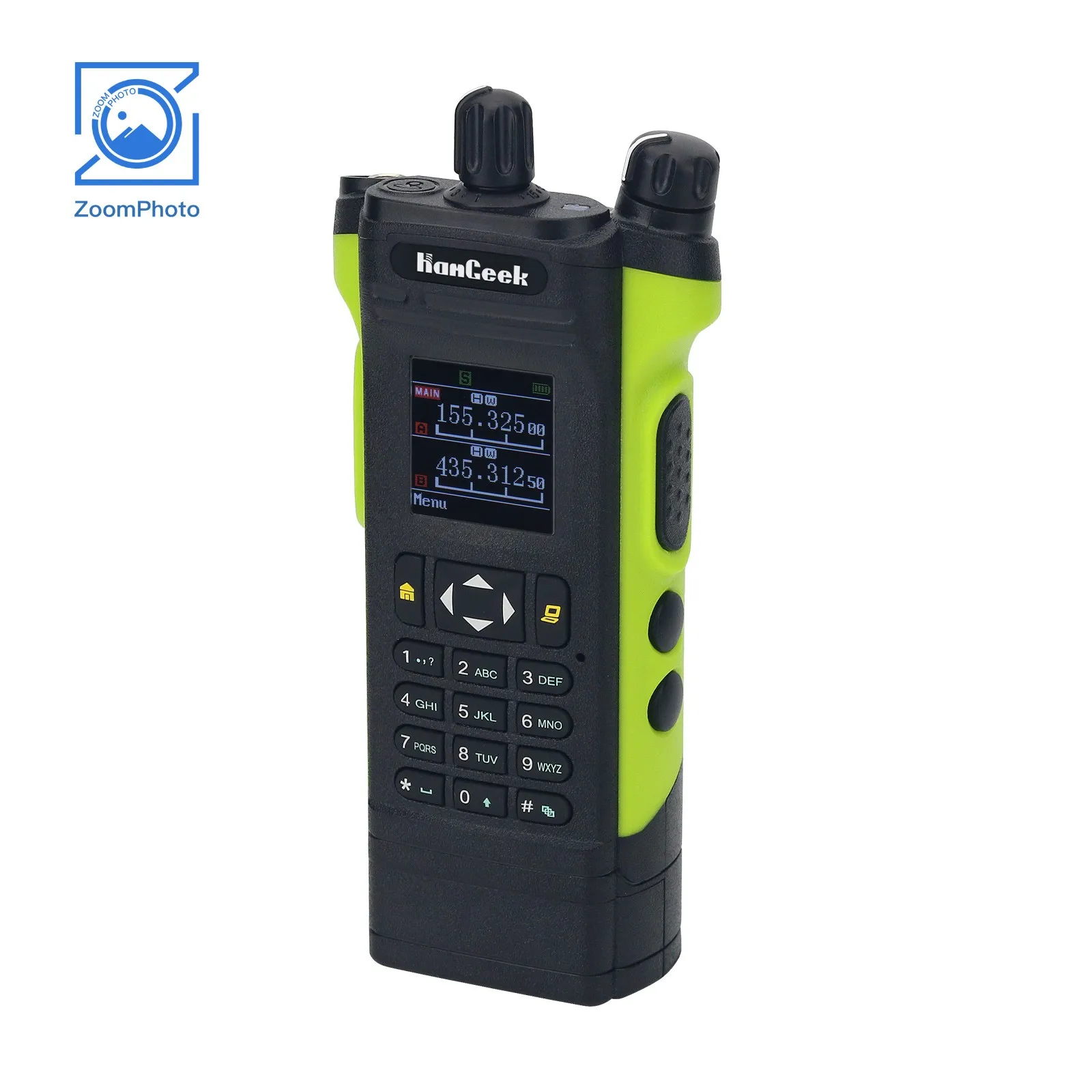 HAMGEEK APX-8000 12W Dual Band Radio VHF UHF Handheld Transceiver Dual PTT w/ Handheld Microphone