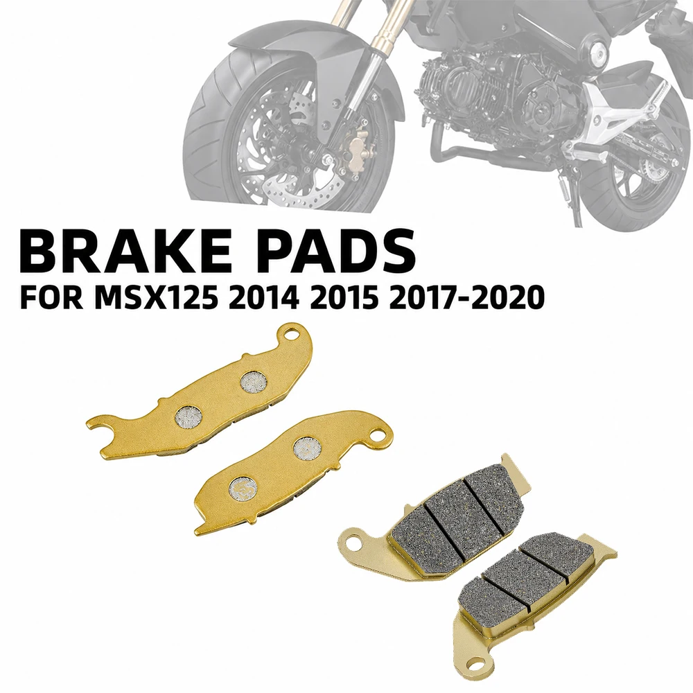 Brake Pads 1 Pair Front Rear Disc Brake Pads Motorcycle Accessories For HONDA Grom MSX 125 MSX125 2014 2015 2017-2020 Dirt Bike