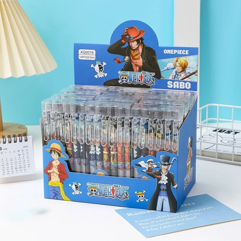 One Piece pen luffy and Roronoa Zoro cartoon cute style Fashionable Creative and good-looking Quick-dry student click pen 12pcs