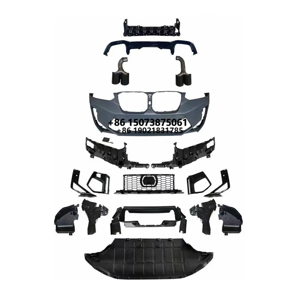 Car Modification For 2018-2021 G02X4 Upgrade To X4M 2022 Body Kit Front Bumper Rear Lip Exhaust Spoiler