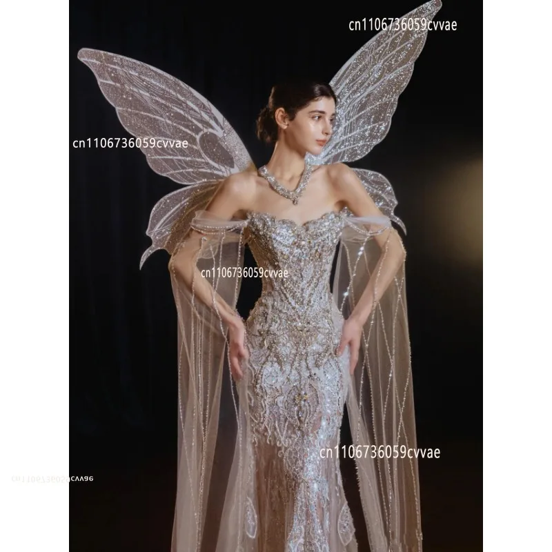 Qianshu Wedding Photo Photography Elf Butterfly Wings Photo Back Decoration Adult Birthday Dress Props Advanced Sense