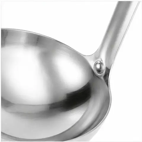 Stainless Steel Soup Ladle 13Cm Heavy Duty Lightweight Kitchen Utensil with Hanging Hook for Pots Wall Rack Serving Tasks