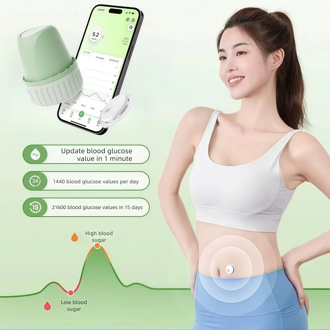 El sensor del medidor de glucosa en sangre del sistema de monitoreo de glucosa (CGM) puede monitorear continuamente durante 15 días, g de sangre dinámico FreeStyle Libre