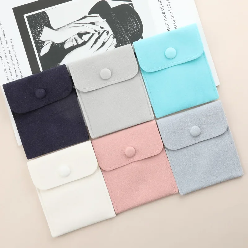 

Dorpshipping Jewelry Pouch Packaging Bag Bracelet Necklace Earrings Rings Storage Button Soft Velvet Bag