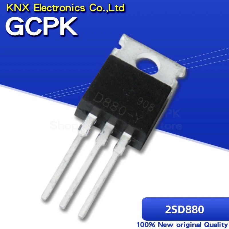 10pcs D880 TO220 Transistor D880 (Y) NPN Silicon Power Transistors 3A / 60V / 30W TO-220 2SD880