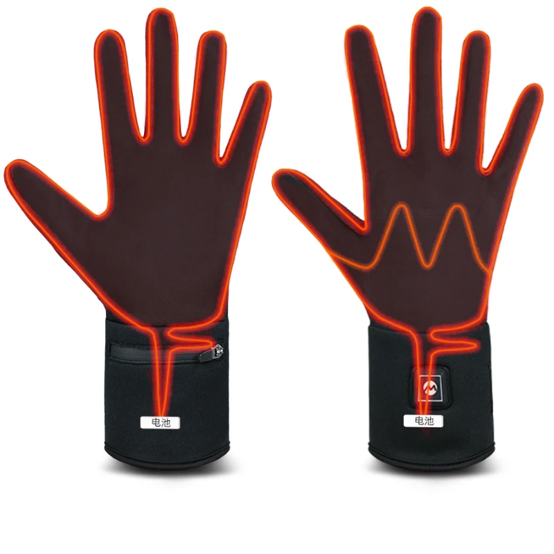 Thin lightweight liner, charging, five-finger touch screen, fingertip hair, back of hand, hot cycling, ski-lined gloves, unisex