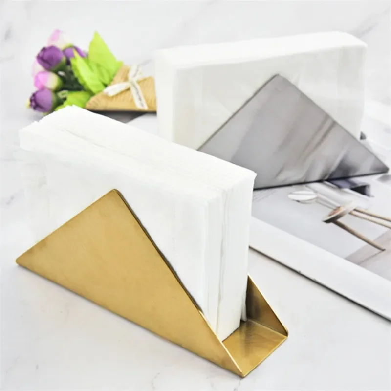 

Nordic Style Stainless Steel Triangle Vertical Paper Towel Holder Restaurant Hotel MetalBoard