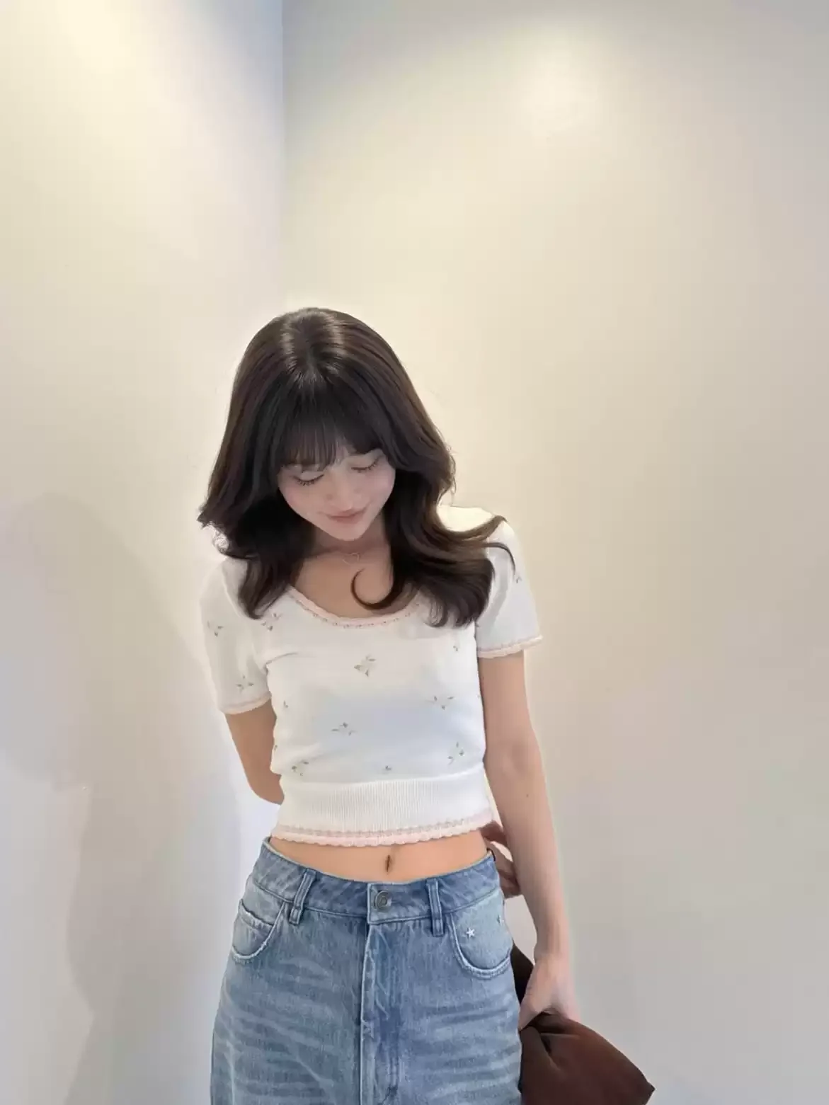 Summer New Y2k Top Japanese Style Sweet Rose Knitted Tshirt Tops Fashion Stretch Silm Sweet Short-sleeved Vest Aesthetic Clothes