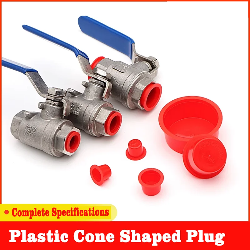 1Pcs Red Plastic Cone Shaped Plug Anti-Collision And Dust Protection Hole Plug Round Pipe Joint Corrosion-Resistant Rubber Cap