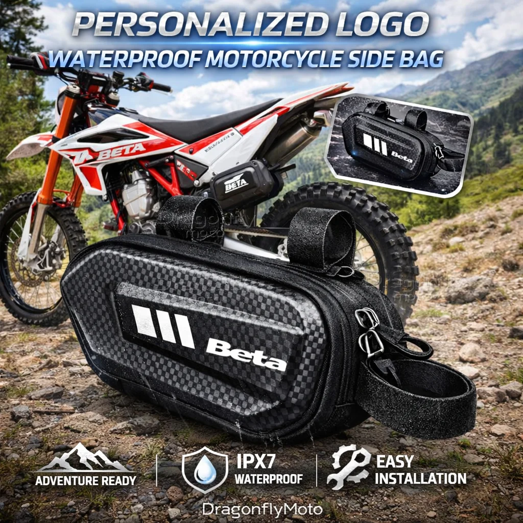 

For Beta Evo 250 300 80 Junior Senior RR125 200 350 390 Motorcycle Side Bag Personalized Logo Waterproof Hard Shell Saddlebag