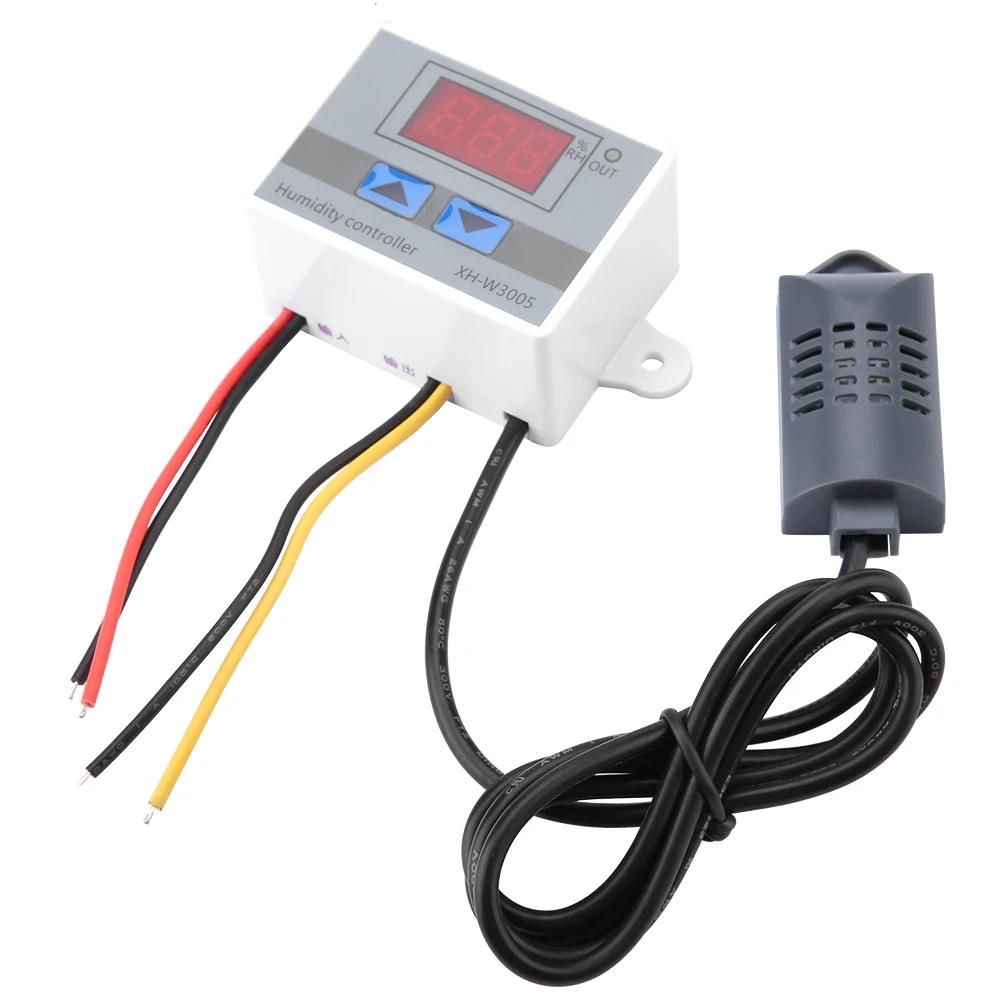 XH-W3005 Digital Hygrometer  Controller Humidity Sensor 0~99%RH 12V/24V/220V Hygrometer Digital Hygrometer