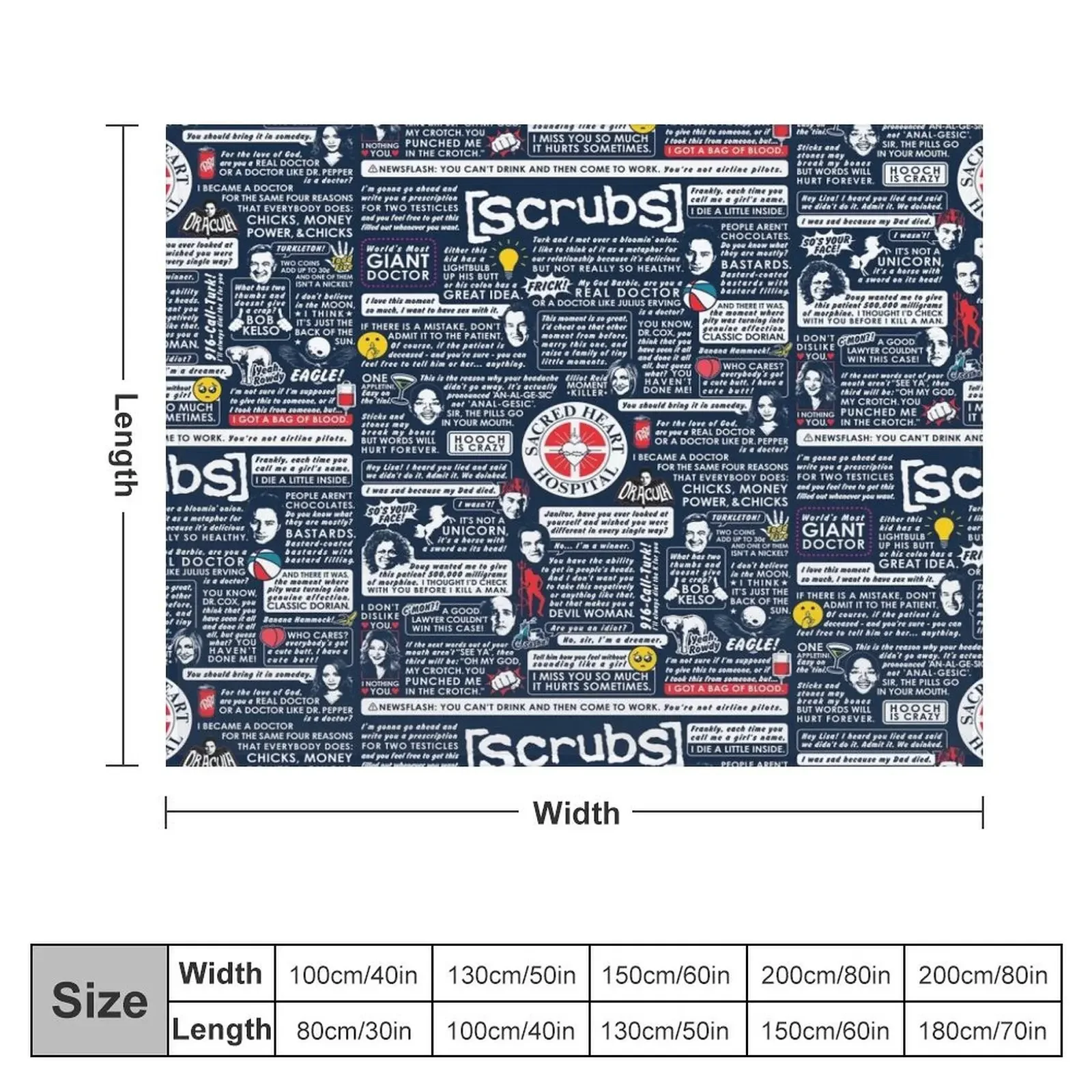 Wise Words of Scrubs Throw Blanket Summer Beddings Nap Softest Blankets