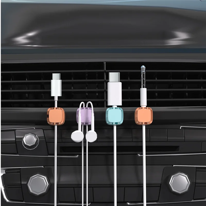 6 шт. магнитные зажимы для прокладки кабеля, органайзер для шнура кабеля для передачи данных, настольные и настенные крючки для передачи данных на телефоне