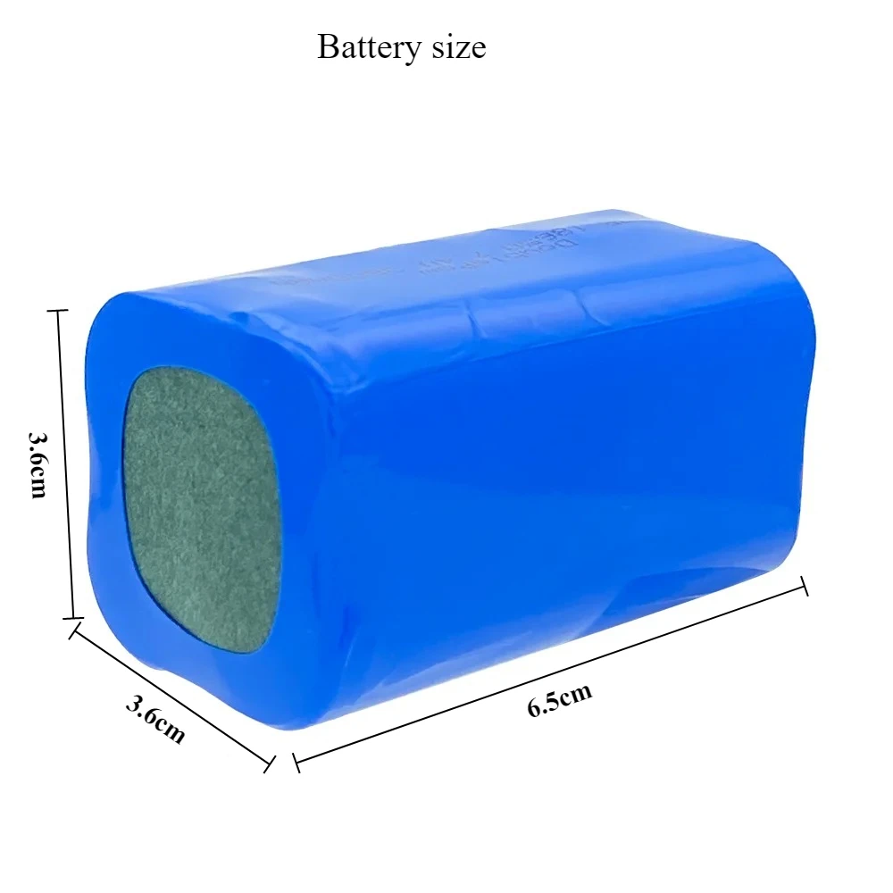 Akumulator litowy 7,4 V 5200 mAh 18650 do wielokrotnego ładowania, do przenośnych urządzeń audio, lamp roboczych LED, kamer monitoringu z płytką zabezpieczającą. — zdjęcie produktu 6