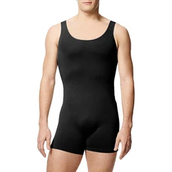 Nuovi uomini Tank Shorty Unitard allenamento per adulti serbatoio danza ginnastica balletto Biketards latini costumi di scena Spandex Unitards Nylon
